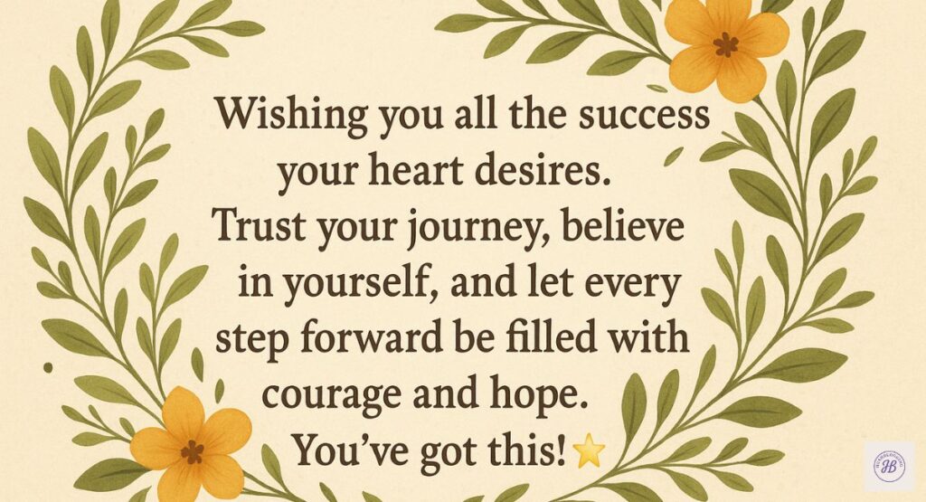 Sentimental & Emotional Good Luck Wishes